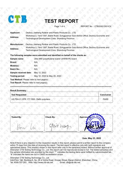 Cumplimiento FDA Contacto Alimentario — first page preview